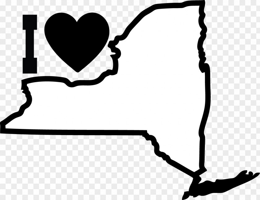 Simple Heart Outline New York City Empire State NORML Bill Parole Clip Art PNG