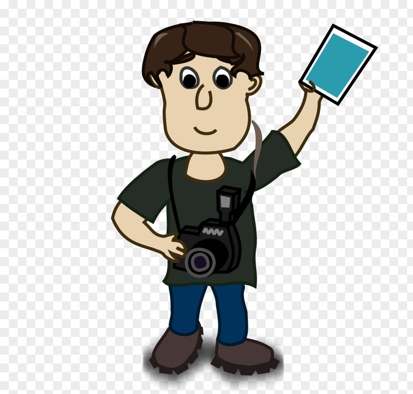 Camera Cartoon Boy With Short Hair Photographer Photography Clip Art PNG