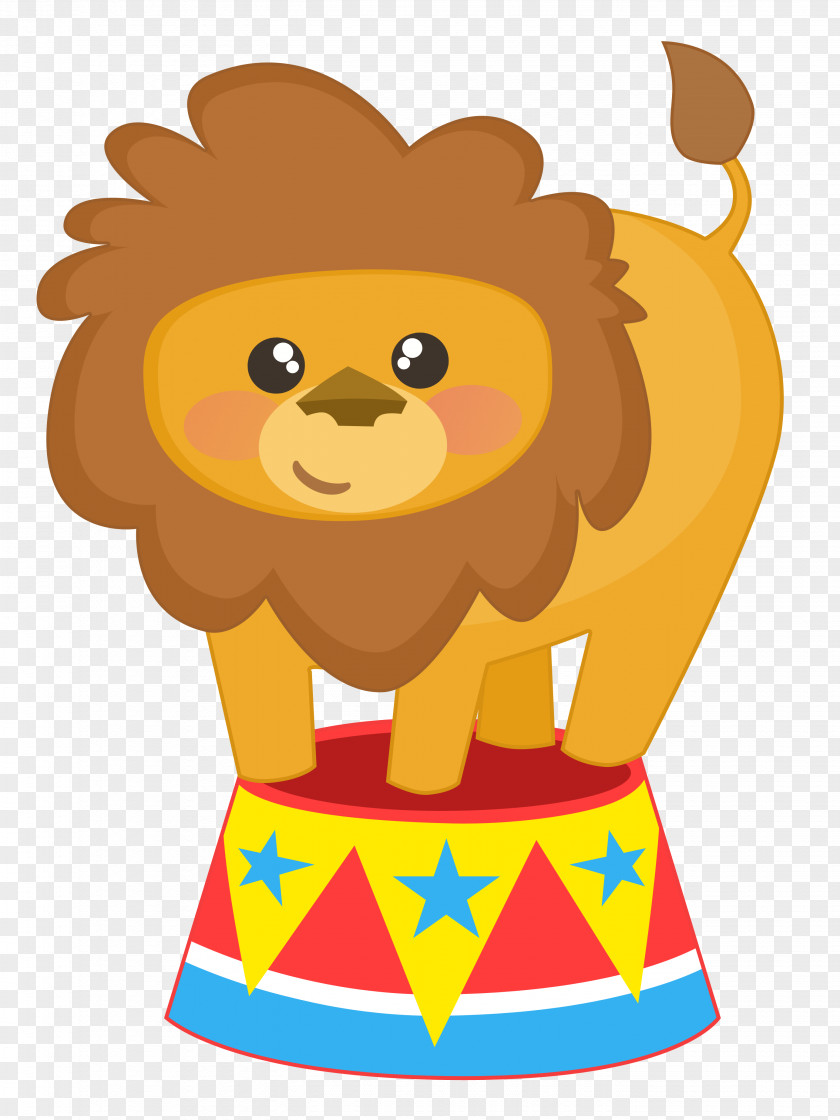 Carnival Theme Circus Clown Lion PNG
