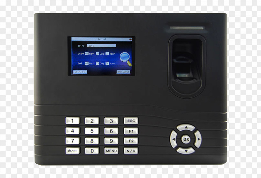 Fingerprint Scanning Time And Attendance Access Control Biometrics System PNG