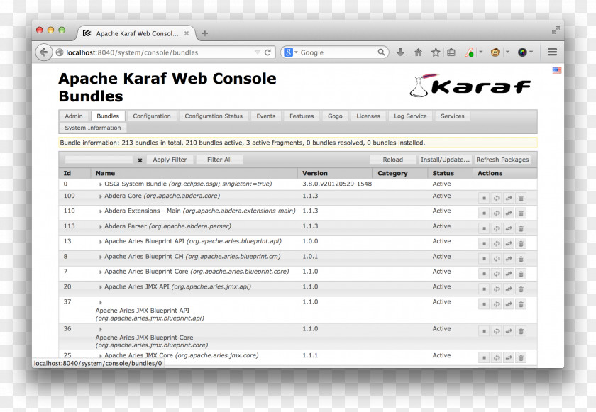 Computer Program Apache Karaf User Interface Talend System Console PNG