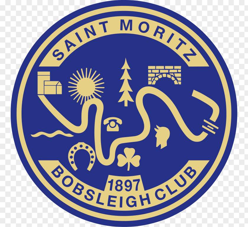 St. Moritz-Celerina Olympic Bobrun Moritz Bobsleigh Club Logo 1948 Winter Olympics PNG