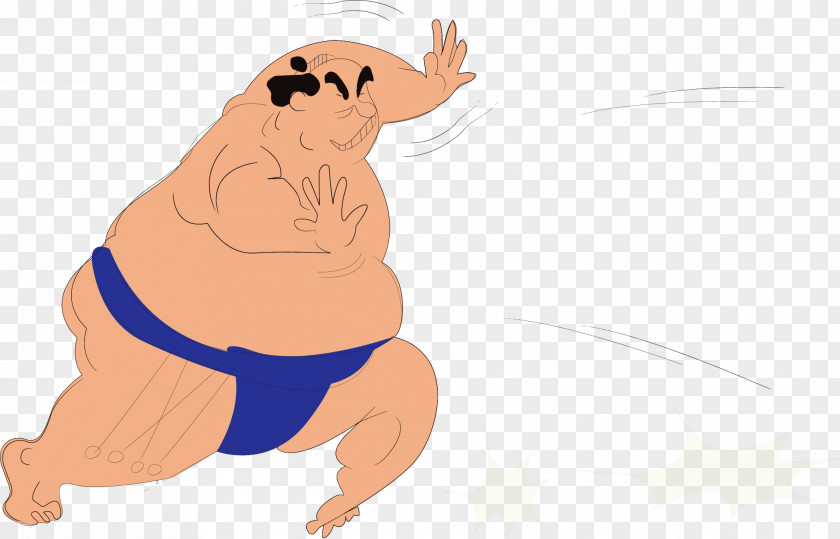 Vector Painted Sumo Wrestler Wrestling Euclidean PNG
