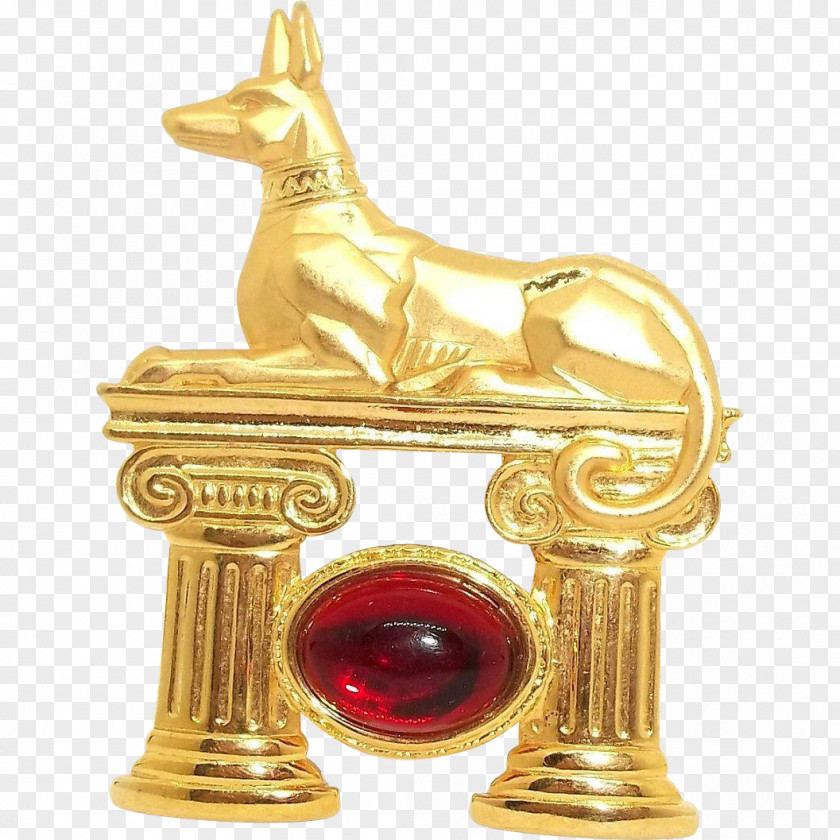 Anubis Gold Metal 01504 Figurine PNG