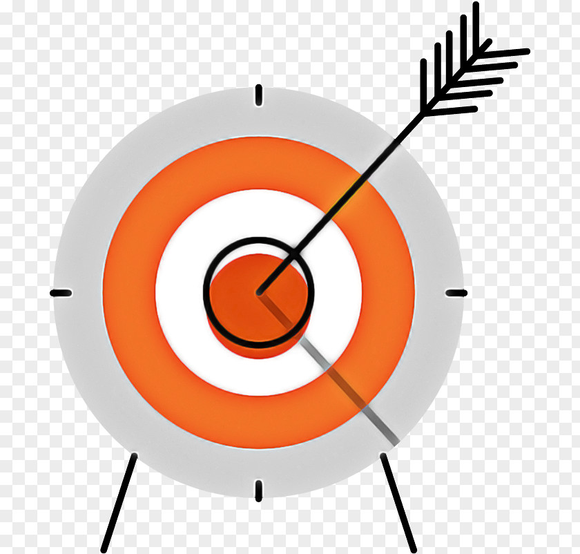 Archery Wall Clock Target Circle PNG