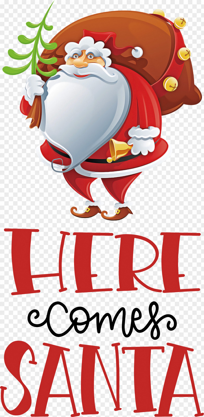 Here Comes Santa Christmas PNG