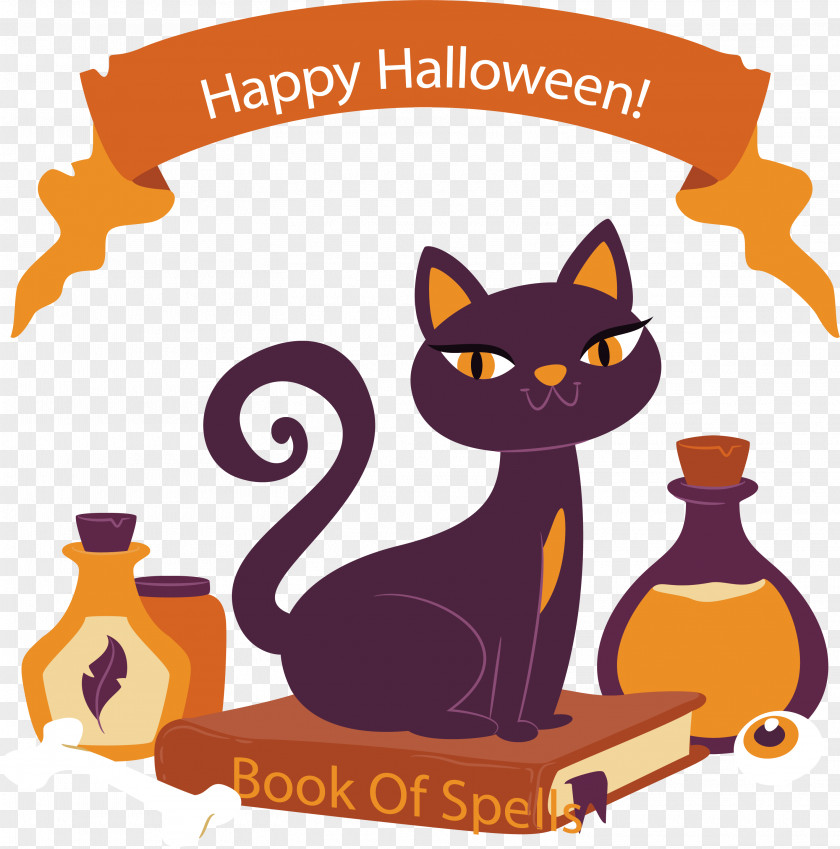 Magician Cat Kitten Halloween Clip Art PNG