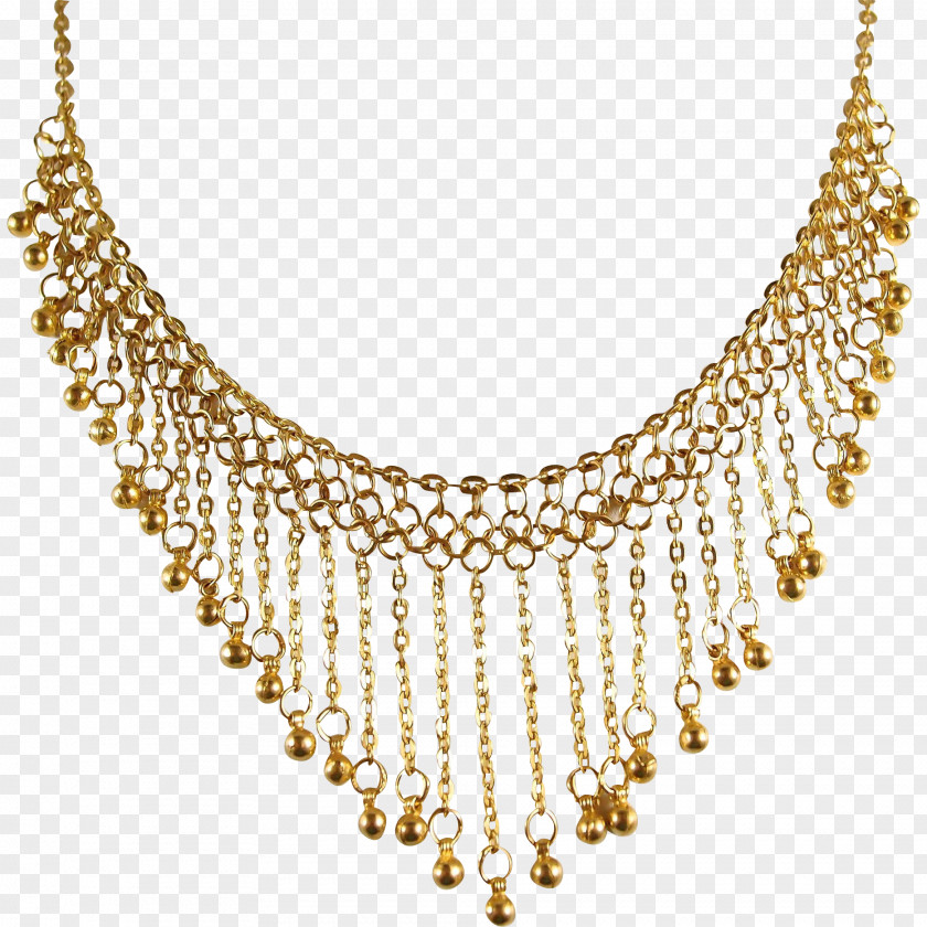 Necklace Earring Jewellery Gold Chain PNG