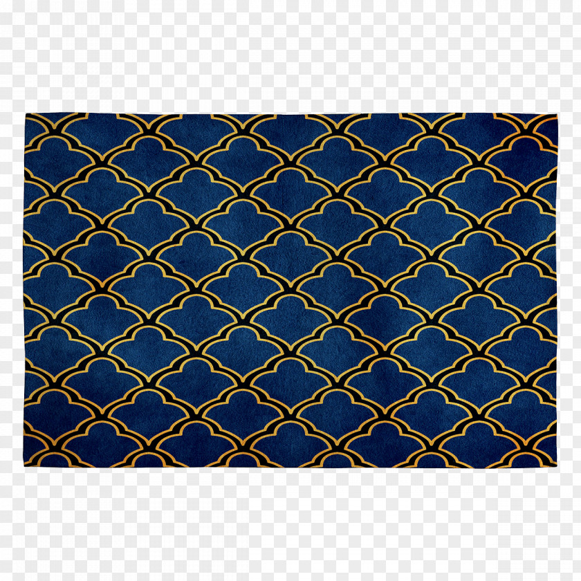Place Mats Cobalt Blue Symmetry Rectangle Pattern PNG
