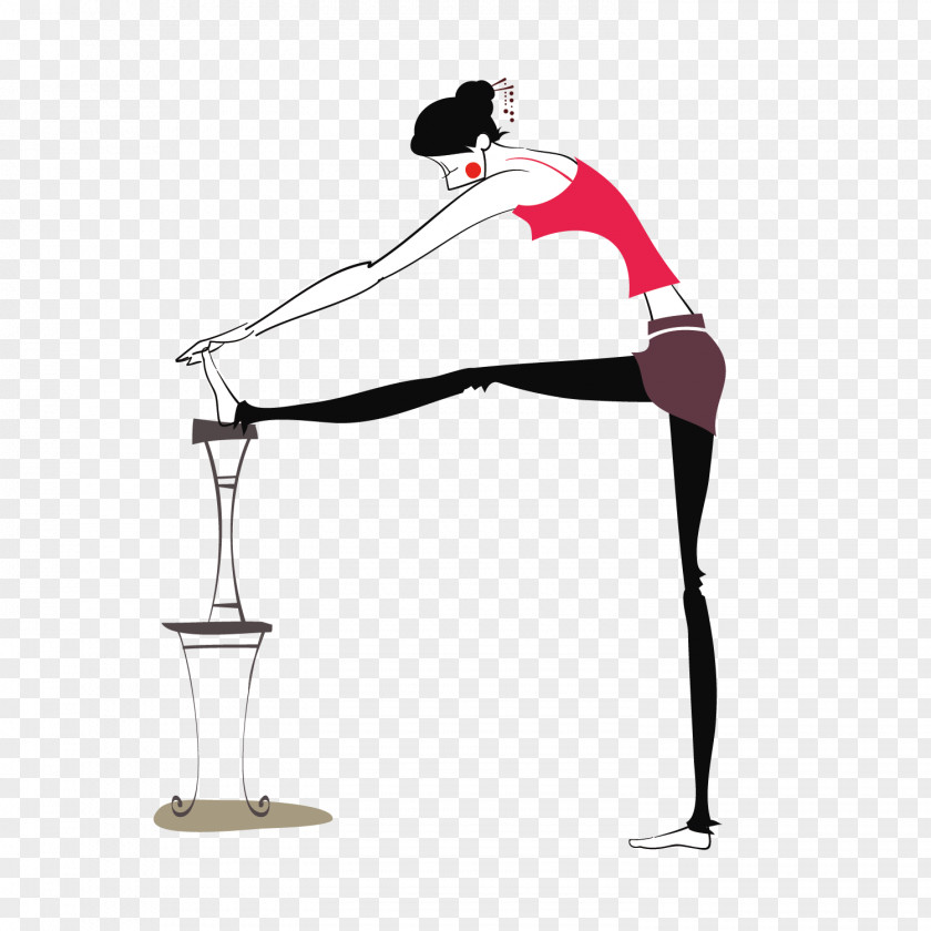 Vector Yoga Fitness Illustration PNG