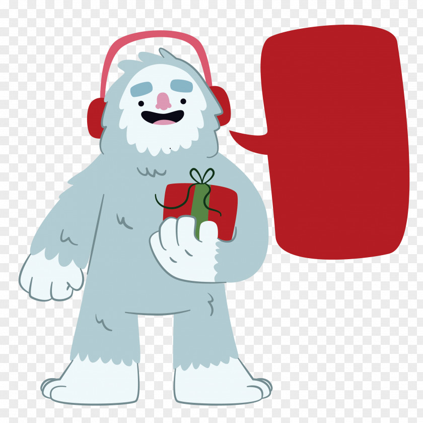 Winter Polar Bear Christmas Clip Art PNG