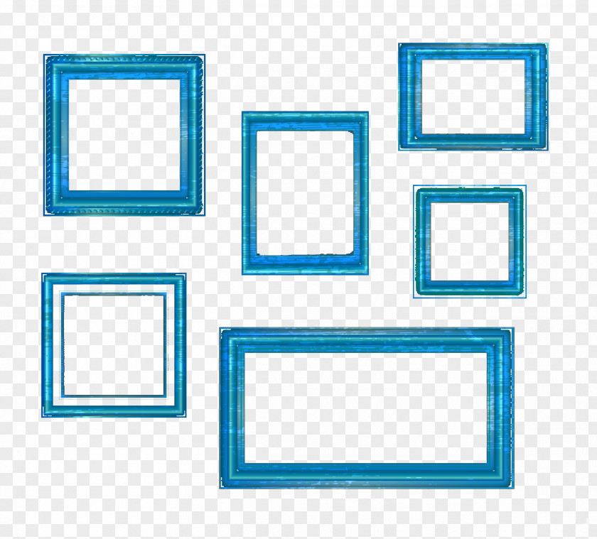 Blue Frame Picture PNG