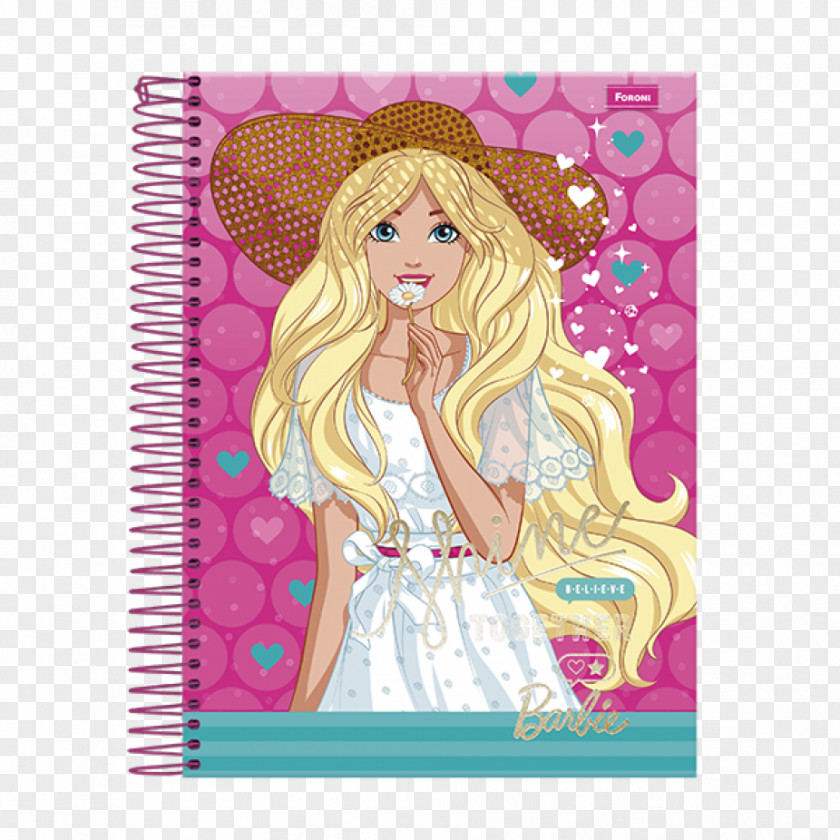 Capa ÚnicaBarbie Barbie Paper Notebook Stationery Caderno Espiral Universitário Dura 10x1 Paul Frank Étnico Vac17 PNG