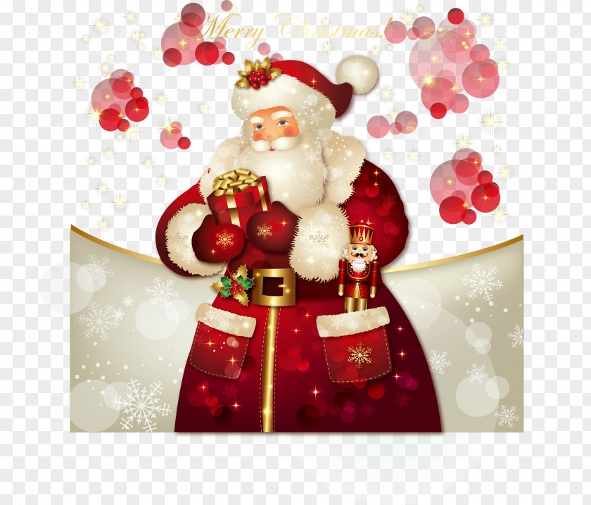 Cartoon Santa Claus Vector Material Christmas Drawing Illustration PNG