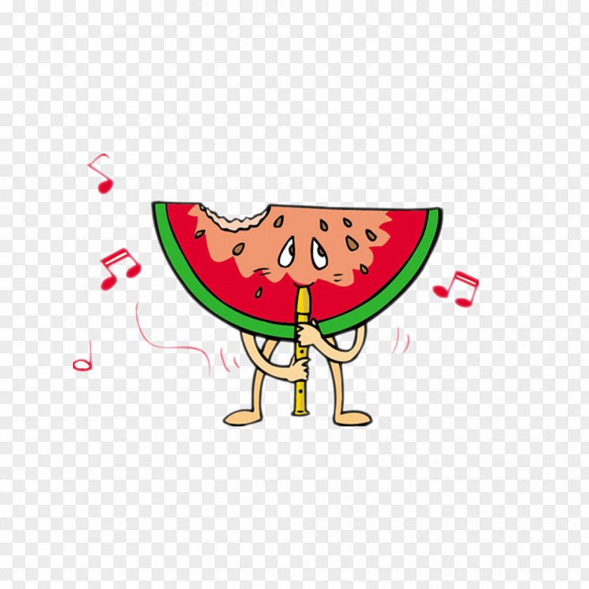 Watermelon Hand-painted Villain Vector Material PNG