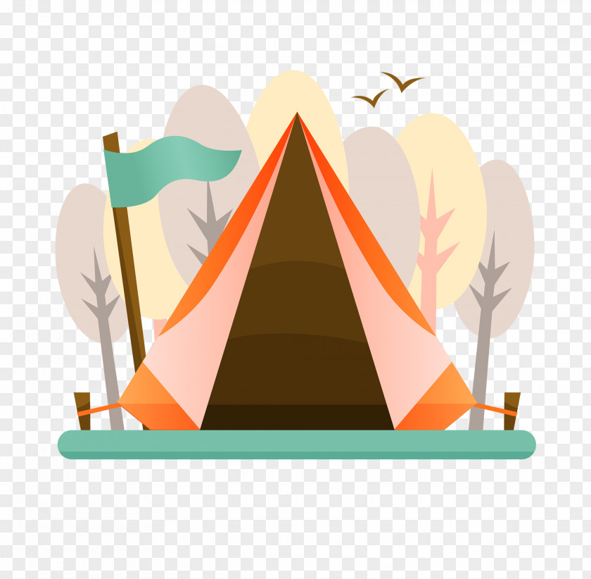 Camper Camping Tent Design Vector Graphics Image PNG