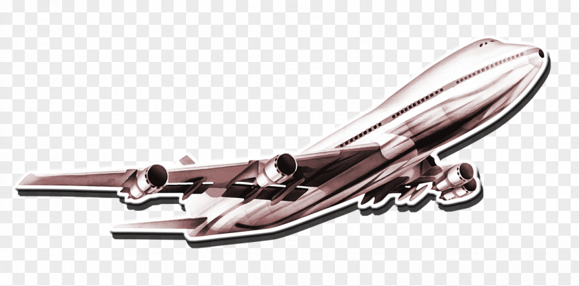 Cartoon Airplane Boeing 747 PNG