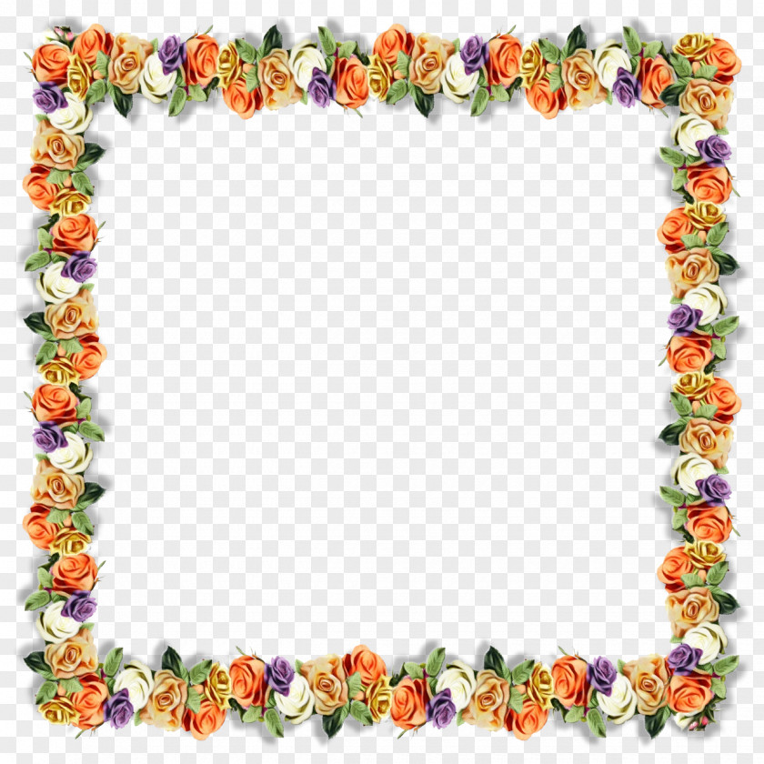 Interior Design Picture Frame Watercolor Flowers PNG