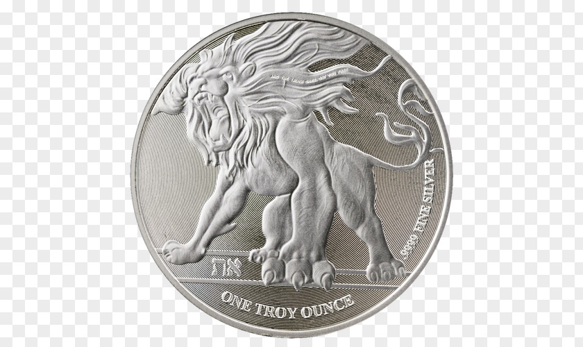 Lion Niue Silver Coin Ounce PNG