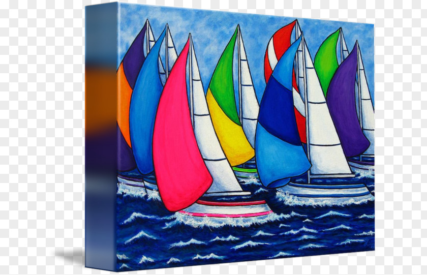 Sail Paper Painting Art Canvas Print PNG