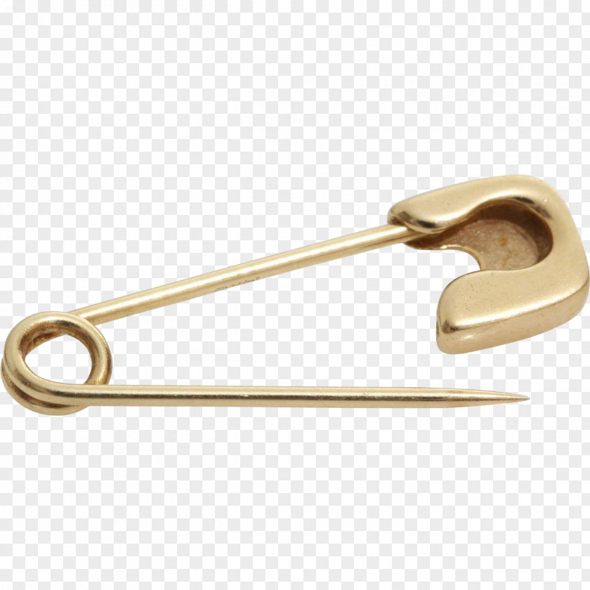 Brooch Safety Pin Jewellery Gold Charms & Pendants PNG