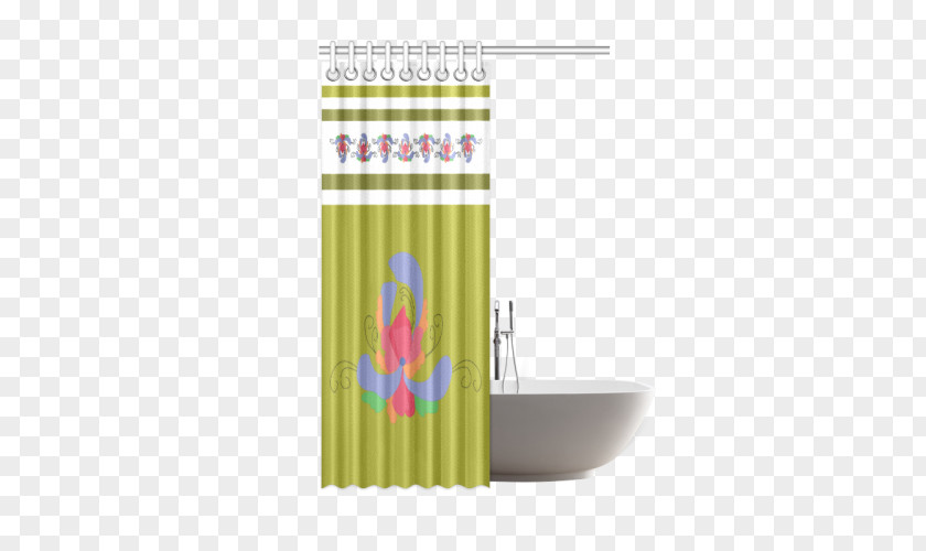 Flowers And Whirlpools Curtain PNG