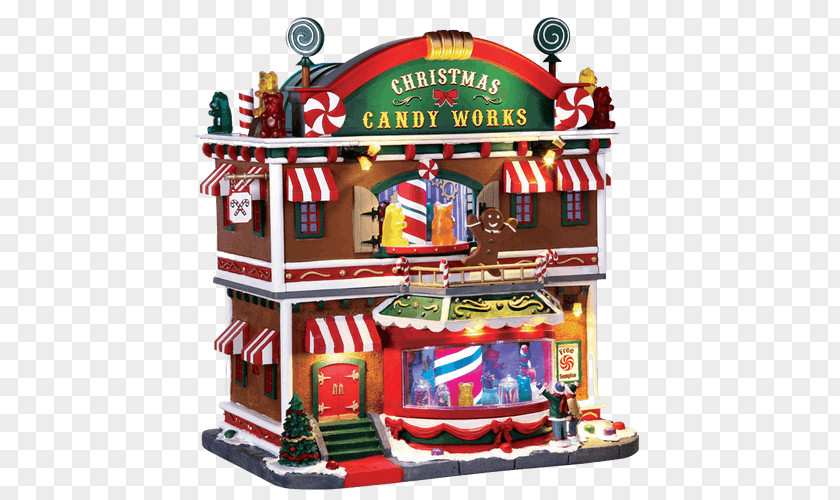 Candy House Christmas Village Gummy Bear Lollipop PNG