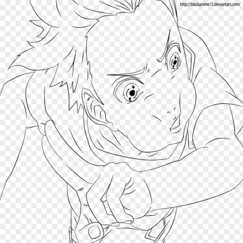 Nose Line Art Drawing White PNG