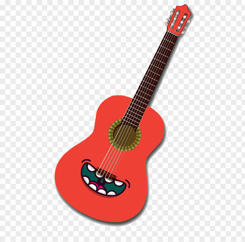 Creative Guitar Cartoon PNG