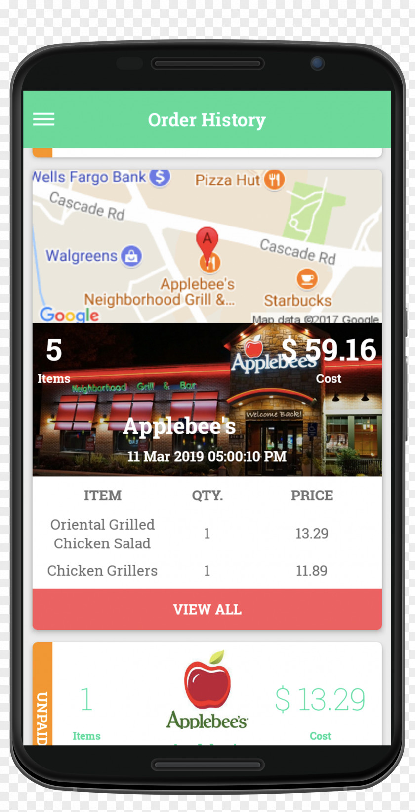 Smartphone Restaurant Menu Online Food Ordering Mobile Phones PNG