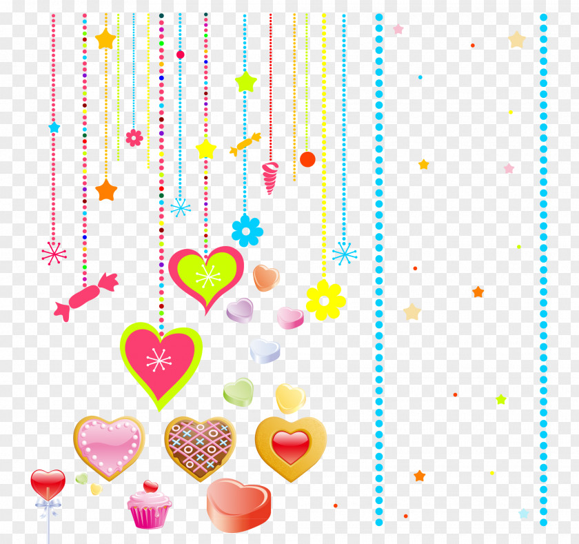 Valentine's Day Heart-shaped Chocolate Candy Pendants Cartoon Heart Wallpaper PNG