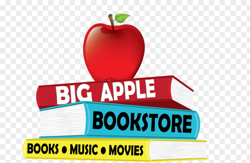 Book And Apple Big Books Bookselling Used Bookstore Retail PNG