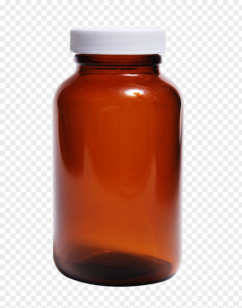 Brown Glass Bottle PNG