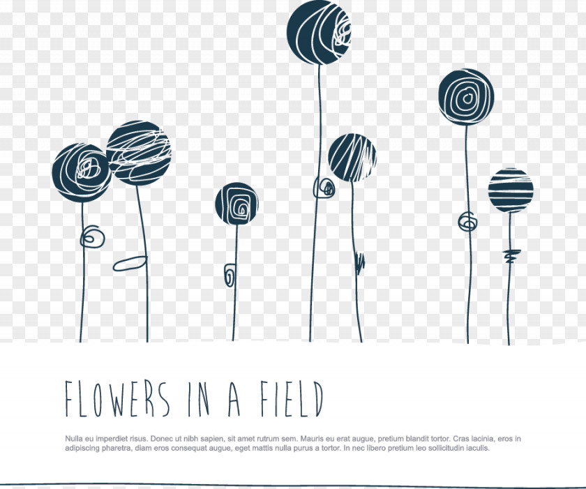 Vector Fields Of Flowers Euclidean Field Illustration PNG