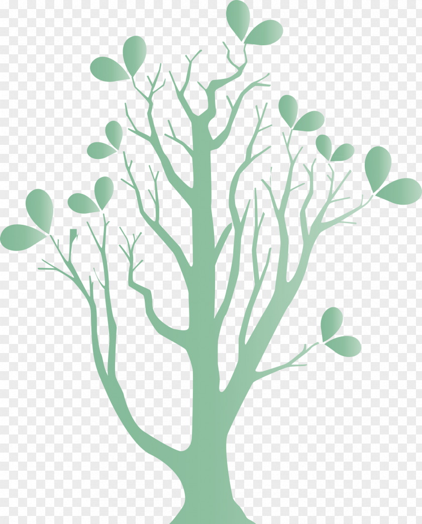 Green Branch Leaf Tree Plant PNG
