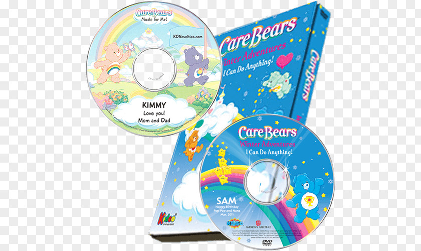 Child Winter Compact Disc DVD Personalized Book Care Bears PNG