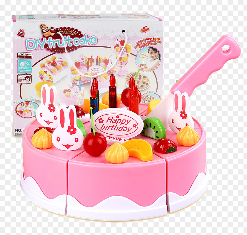 Female Baby Birthday Gift Children's Educational Toys Force Combination Of Equipment Cake Fruitcake Toy Play PNG