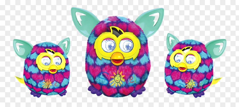 Furby Boom Pink And Blue Hearts Plush Toy Stuffed Animals & Cuddly Toys (Pink) PNG