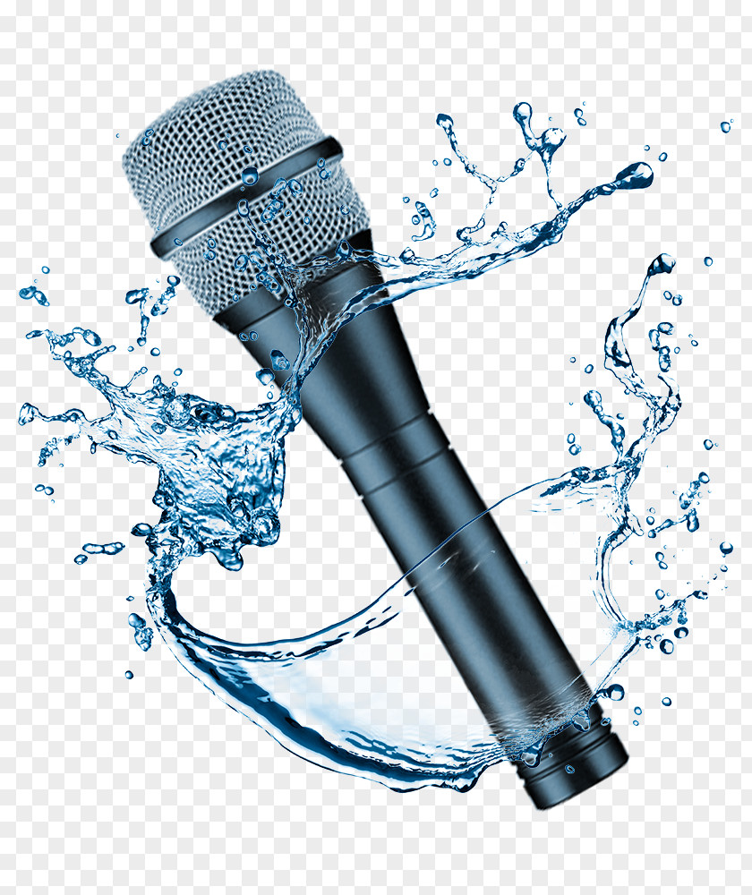New Year Singing Microphone Purified Water Drop Drinking Bottled PNG