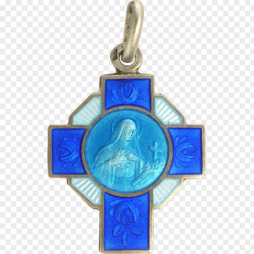 Sainte Therese De Lisieux Cobalt Blue Charms & Pendants Religion PNG
