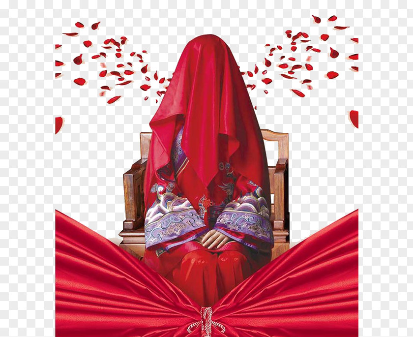 Wear Clothes Red Bride Hi U76d6u5934 Chinese Marriage Qixi Festival PNG