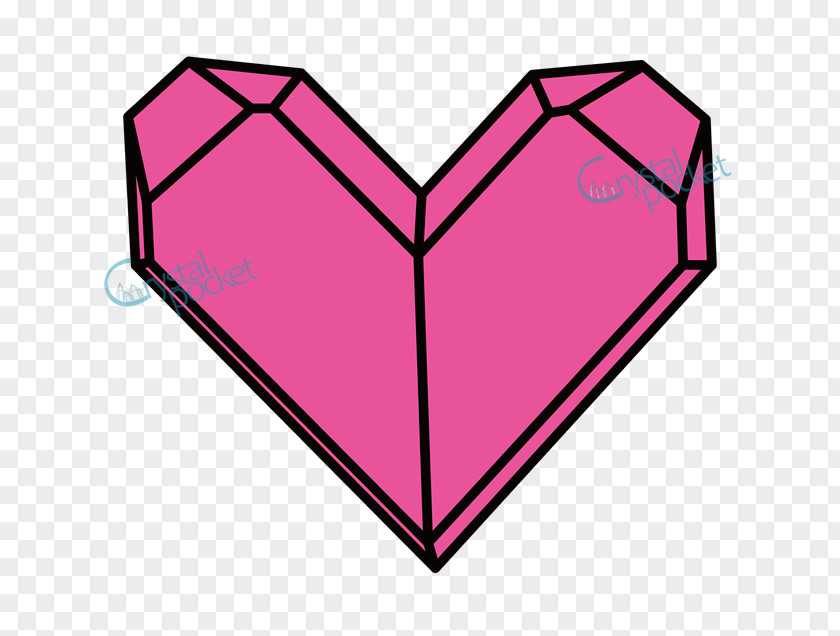 CRYSTAL Quartz Paper Origami Heart Child Valentine's Day PNG