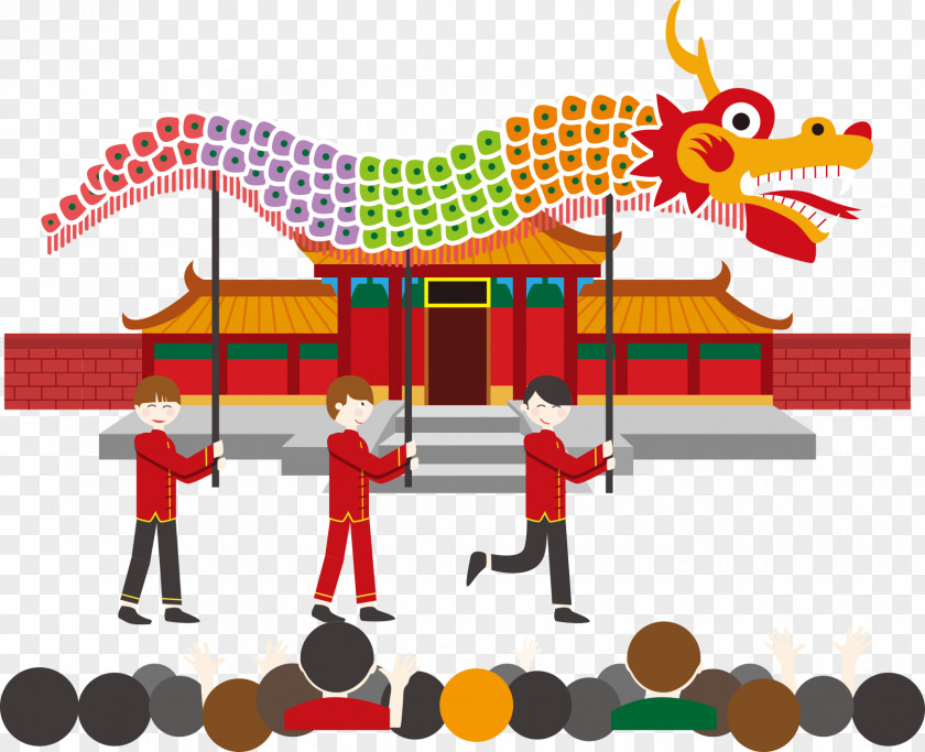 Festival Dragon Cartoon Characters Dance Lion Clip Art PNG