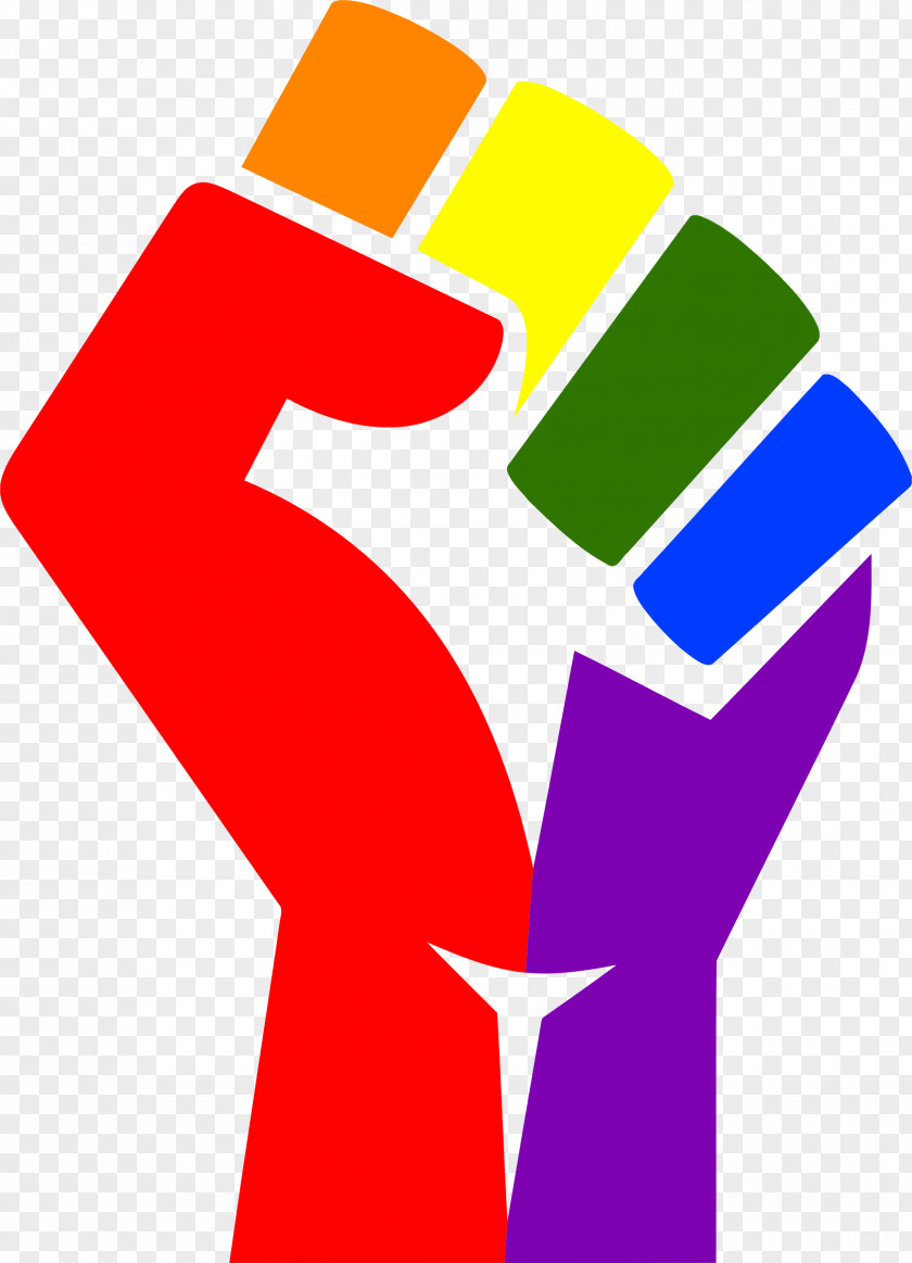 Fist T-shirt Raised Symbol Rainbow PNG