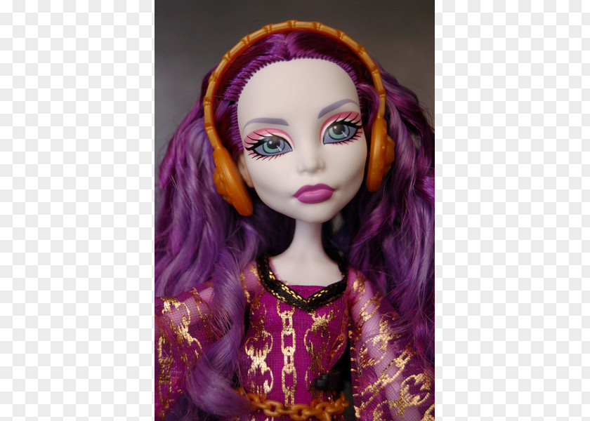 Barbie Brown Hair Violet PNG