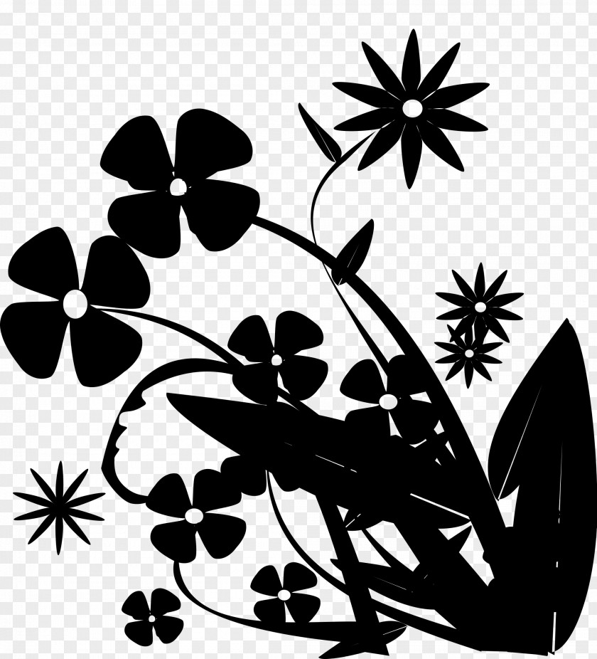 Clip Art Flower Pattern Silhouette Leaf PNG