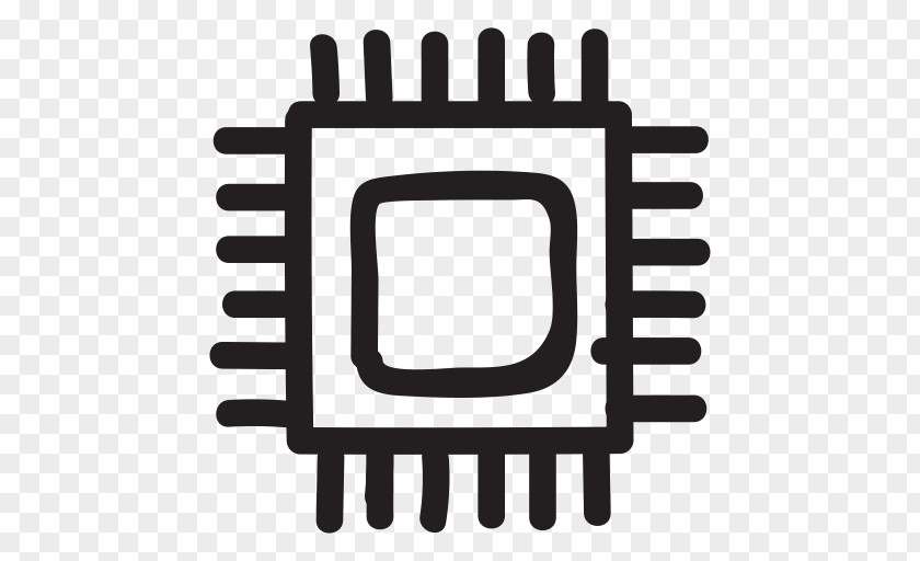 Computer Central Processing Unit Integrated Circuits & Chips Icon Design PNG