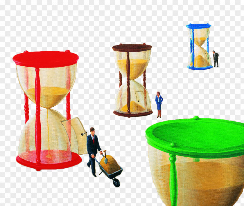 Hourglass Time At Busy People Research PNG