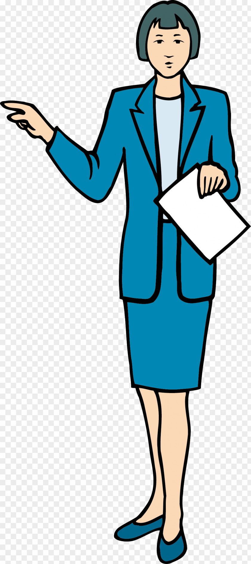 Short Haired Professional Women Woman Dress Cartoon PNG