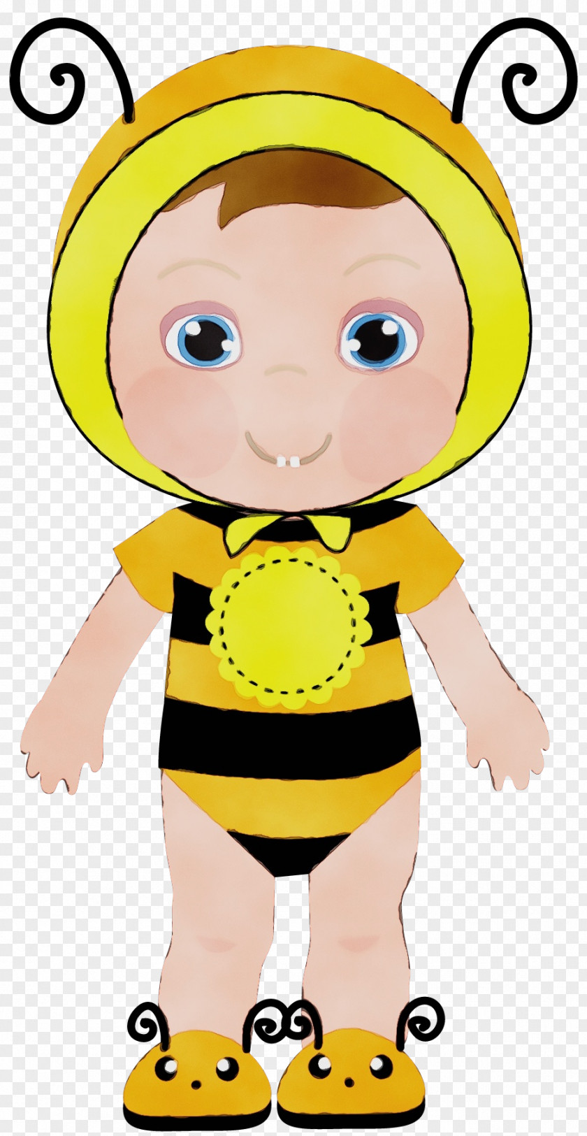 Toddler Smile Cartoon Yellow Child PNG